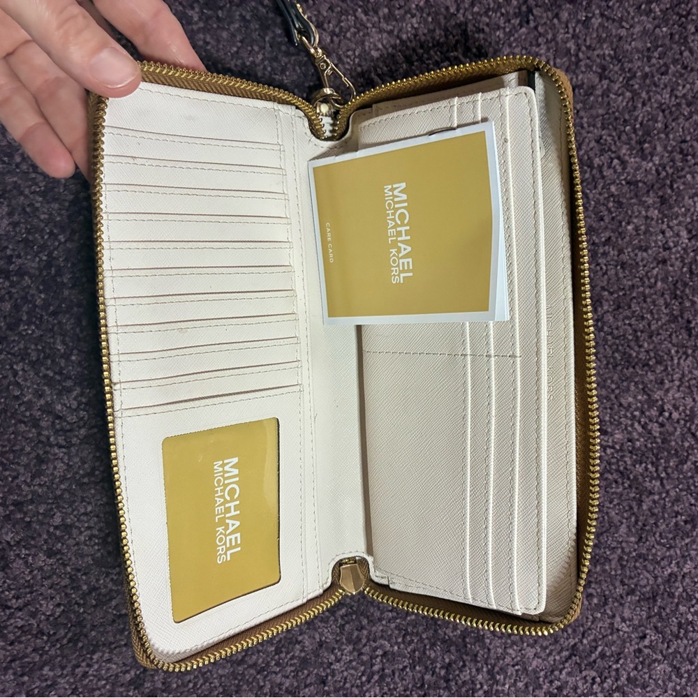 Michael Kors Snake Print Lenox Shoulder Bag & Wallet  Set - Tan and Brown large - Picture 10 of 13